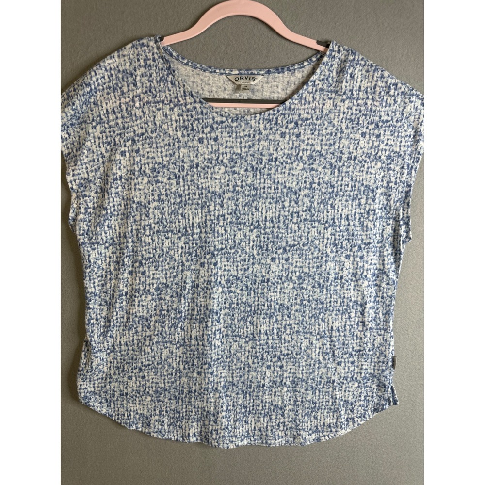 ORVIS Classic Collection Women's Size Large Abstract Knit Top Linen Blend